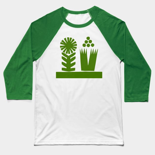 Vintage Cactus Plants Illustration Decor Baseball T-Shirt by DankFutura